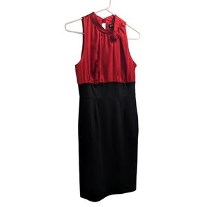 Allen B by Allen Schwartz Black & Red 3D Floral Cocktail Dress 8